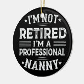 私はプロフェッショナル退職したのナニーおばあちゃん セラミックオーナメント (左)