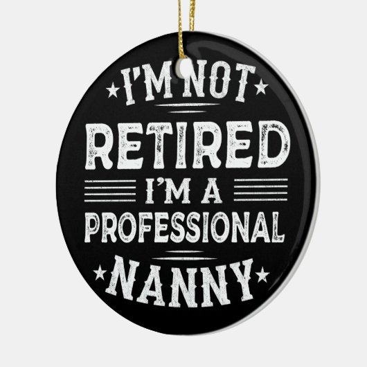 私はプロフェッショナル退職したのナニーおばあちゃん セラミックオーナメント (左)