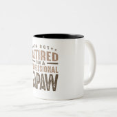 私はプロフェッショナル退職したのパパじゃない ツートーンマグカップ (正面右)