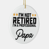 私はプロフェッショナル退職したパパじゃない セラミックオーナメント (右)
