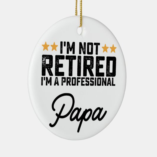 私はプロフェッショナル退職したパパじゃない セラミックオーナメント (右)