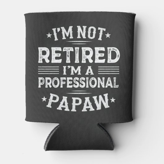 私はプロフェッショナル退職したパポーおじいちゃん 缶クーラー (正面)