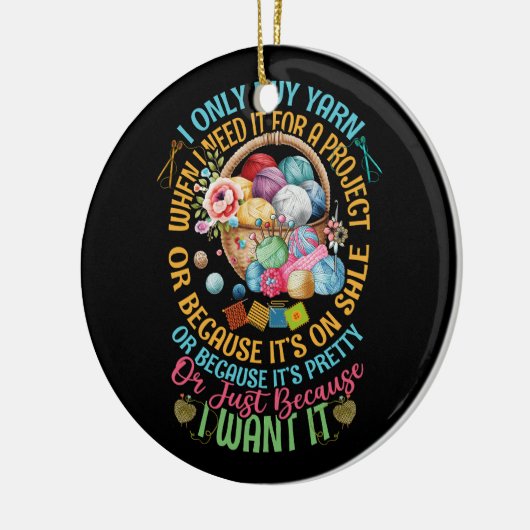 私はプロ買ジェクトのニットに必要な時だけ糸 セラミックオーナメント (左)