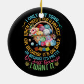 私はプロ買ジェクトのニットに必要な時だけ糸 セラミックオーナメント (裏面)