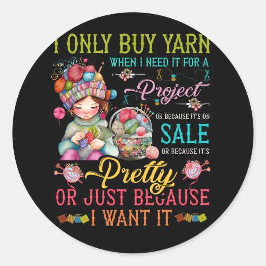 私はプロ買ジェクトのニットに必要な時だけ糸 ラウンドシール (正面)