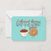 私はプンおもしろい教室バレンタインデーを知らない ノートカード (正面)