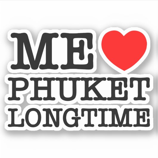 私はプーケットが大好き シール (正面)
