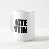 私はプーチンが大嫌いだ コーヒーマグカップ (正面左)