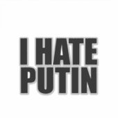 私はプーチンが大嫌いだ シール (正面)