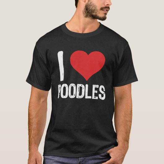 私はプードルが大好き Tシャツ (正面)