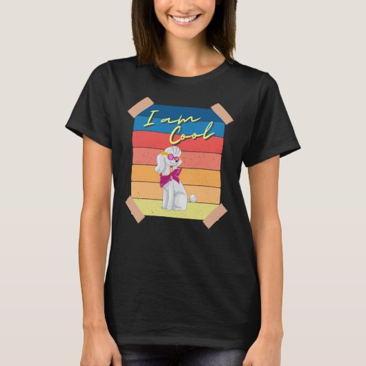 私はプードルでかっこいい Tシャツ (正面)