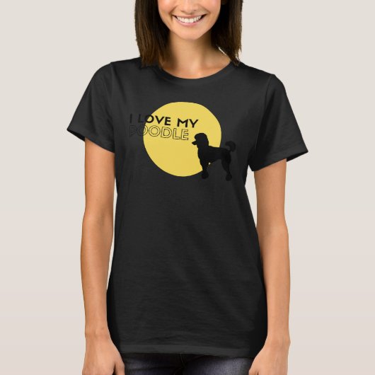 私はプードルイエローが大好き Tシャツ (正面)