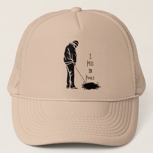私はプールでペイ – あえておもしろいギフトのジョーク キャップ (正面)