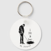 私はプールで笑いが詰まったギフトジョークをギャグ キーホルダー (裏面)