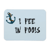 私はプールステートルームキャビンおもしろいドアに入る マグネット (横)