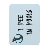 私はプールステートルームキャビンおもしろいドアに入る マグネット (縦)