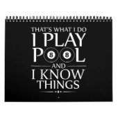 私はプ遊ールと私はビリヤードプレーおもしろいヤーを知る カレンダー (カバー)