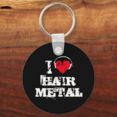 私はヘアーメタルが大好きだ キーホルダー (正面)