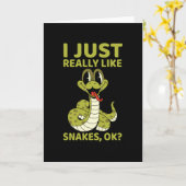 私はヘビが本当に好きですね。 カード (黄色い花)