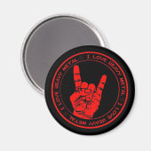 私はヘビーメタルラジオ磁石が大好き マグネット (正面/裏面)