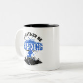 私はヘリ・スキーのヘリの方が好きだ ツートーンマグカップ (正面左)