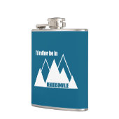 私はヘンダーソンビルNCマウンテンにいたい フラスク (左)