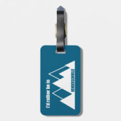 私はヘンダーソンビルNCマウンテンにいたい ラゲッジタグ (裏面縦)