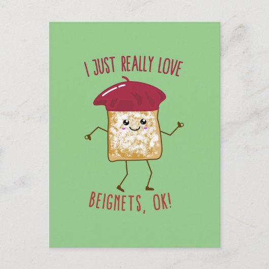 私はベイグネッツが本当に好きよ、ok!かわいいかわいい ポストカード (正面)