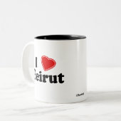 私はベイルートを愛します ツートーンマグカップ (正面左)