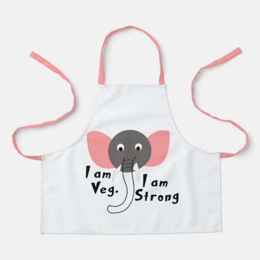 私はベグ私は強い象の動物の子供である エプロン (正面)