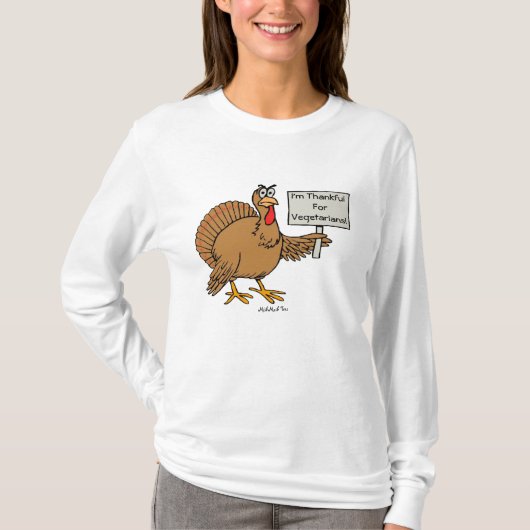 私はベジタリアンのために感謝しています Tシャツ (正面)