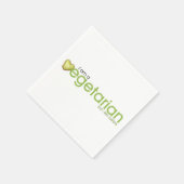 私はベジタリアン紙ナプキン スタンダードカクテルナプキン (角)