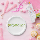 私はベジタリアン紙プレート ペーパープレート (パーティー)