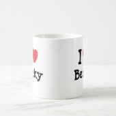 私はベッキーハートTシャツが大好き コーヒーマグカップ (中央)