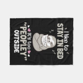 私はベッドスロッスシェルパフリースブランケットに滞在するのが好き フリースブランケット (正面(横))