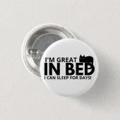私はベッド素晴らしで私は日コットのために眠ることができおもしろいる 缶バッジ (正面&裏面)