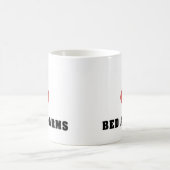 私はベッド警報を愛します コーヒーマグカップ (中央)