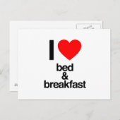 私はベッド&ブレックファーストが大好き ポストカード (正面/裏面)