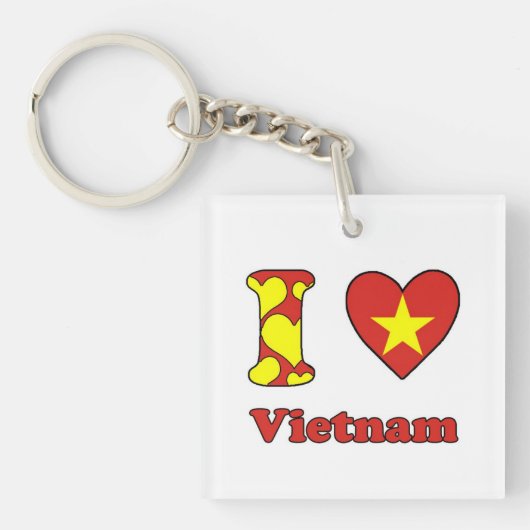 私はベトナムが大好きだ キーホルダー (正面)