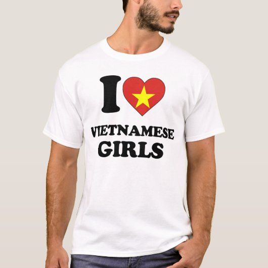 私はベトナムの女の子が大好き Tシャツ (正面)