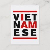 私はベトナム人だ 名刺 (裏面)