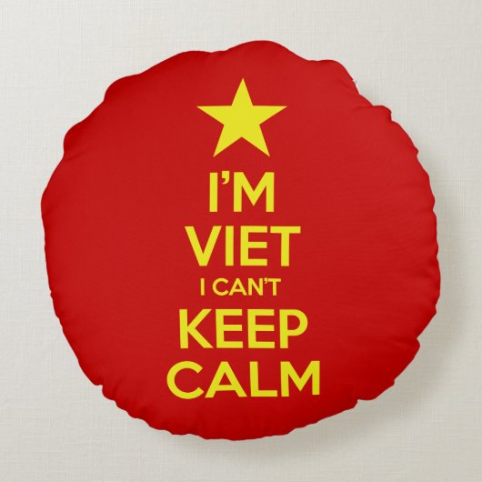 私はベトナム人で落ち着保きない ラウンドクッション (裏面)