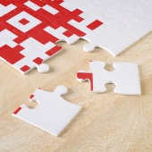 私はベトナム(Tôi Yêu Việt Nam)の旗QRコードを愛します ジグソーパズル (側面)