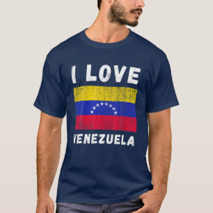 私はベネズエラ大好き私はハートベネズエラ家族旅行 Tシャツ