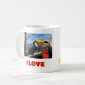 私はベネズエラ熱帯性雀が大好き コーヒーマグカップ (正面左)