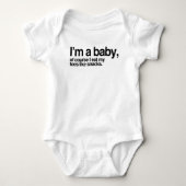 私はベビーだ、もちろん食べお菓子のように ベビーボディスーツ (正面)