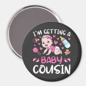 私はベビーのいとこの女の子のジェンダーのCirを明らかにしている マグネット (正面/裏面)