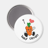 私はベビーのニンジン磁石が大好き マグネット (正面/裏面)