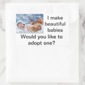 私はベビーの再産人形シールを作る 長方形シール (バッグ)