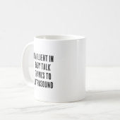 私はベビー話に堪能感謝していだ コーヒーマグカップ (正面左)